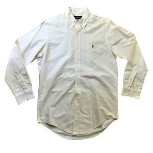 Ralph Lauren Button Up Yellow Dress Shirt, Size L